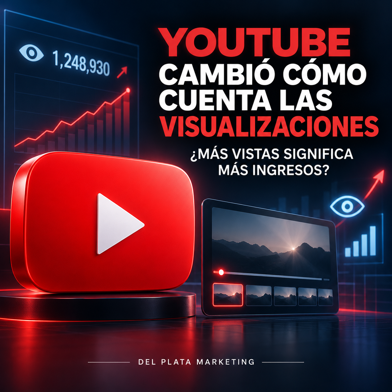 Nuevo conteo de visualizaciones de YouTube